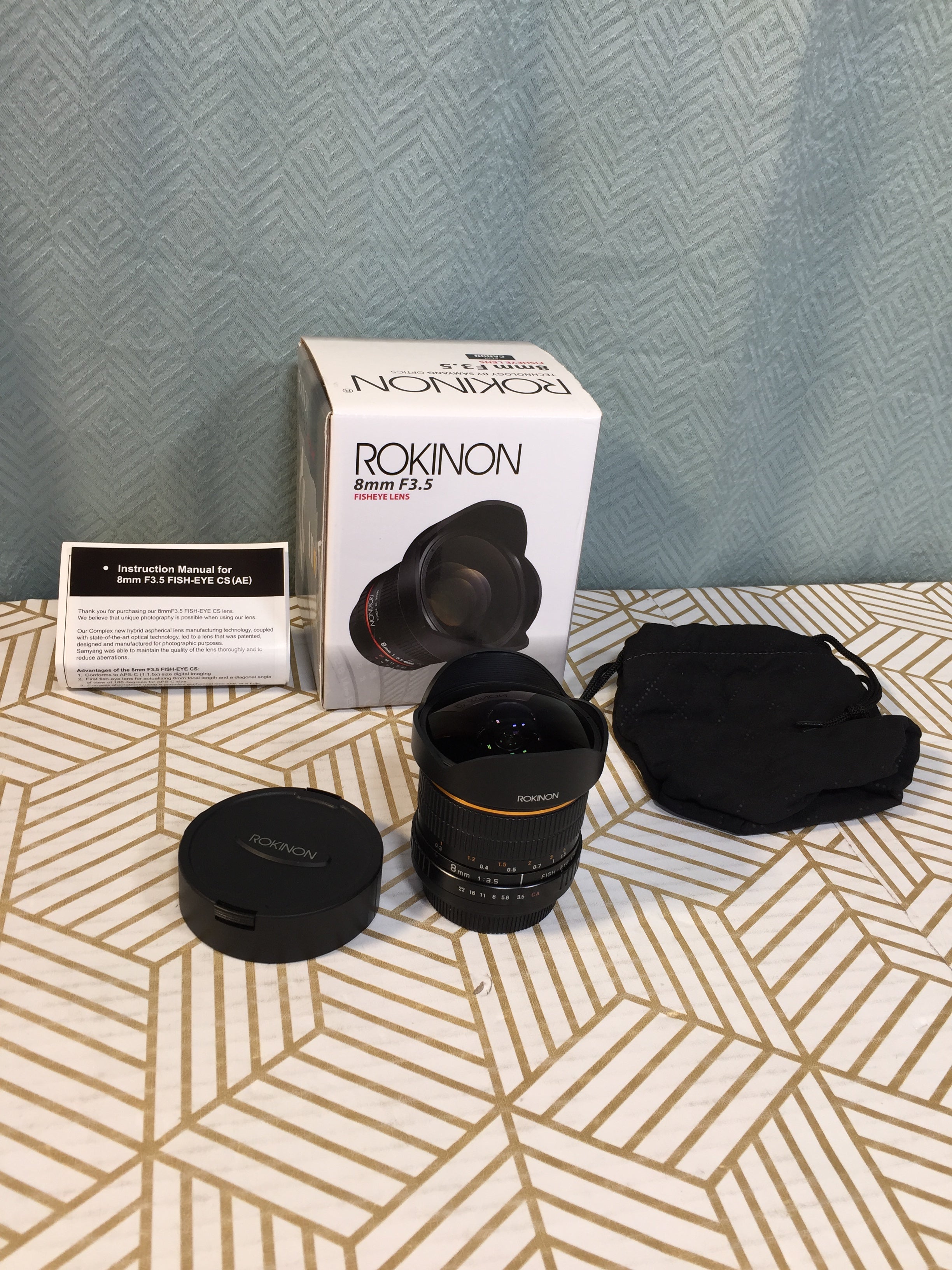 Rokinon FE8M-C 8mm F3.5 Fisheye Fixed Lens for Canon - Black (7942721437934)